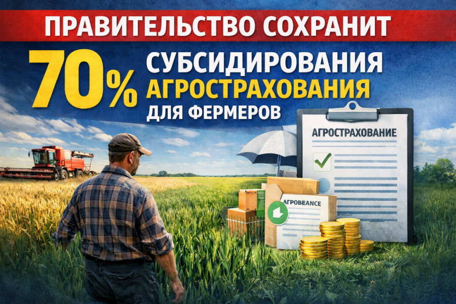 ПРАВИТЕЛЬСТВО СОХРАНИТ 70% СУБСИДИРОВАНИЯ АГРОСТРАХОВАНИЯ ДЛЯ ФЕРМЕРОВ