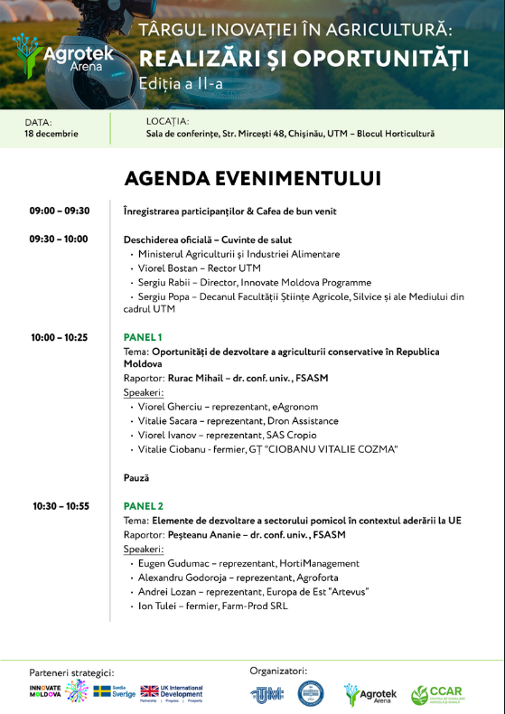 АГРОИННОВАЦИИ-2025:ВСТРЕЧА НАУКИ И ПРАКТИКИ В МОЛДАВСКОМ СЕЛЬСКОМ ХОЗЯЙСТВЕ