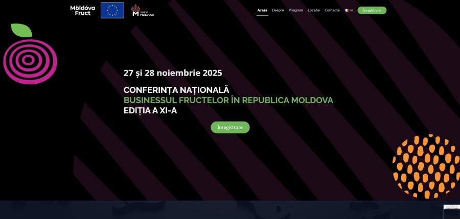 В КИШИНЕВЕ СОСТОИТСЯ XI НАЦИОНАЛЬНАЯ КОНФЕРЕНЦИЯ «ФРУКТОВЫЙ БИЗНЕС В РЕСПУБЛИКЕ МОЛДОВА» 
