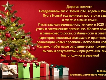 С НАСТУПАЮЩИМ 2020 ГОДОМ И РОЖДЕСТВОМ, КОЛЛЕГИ!